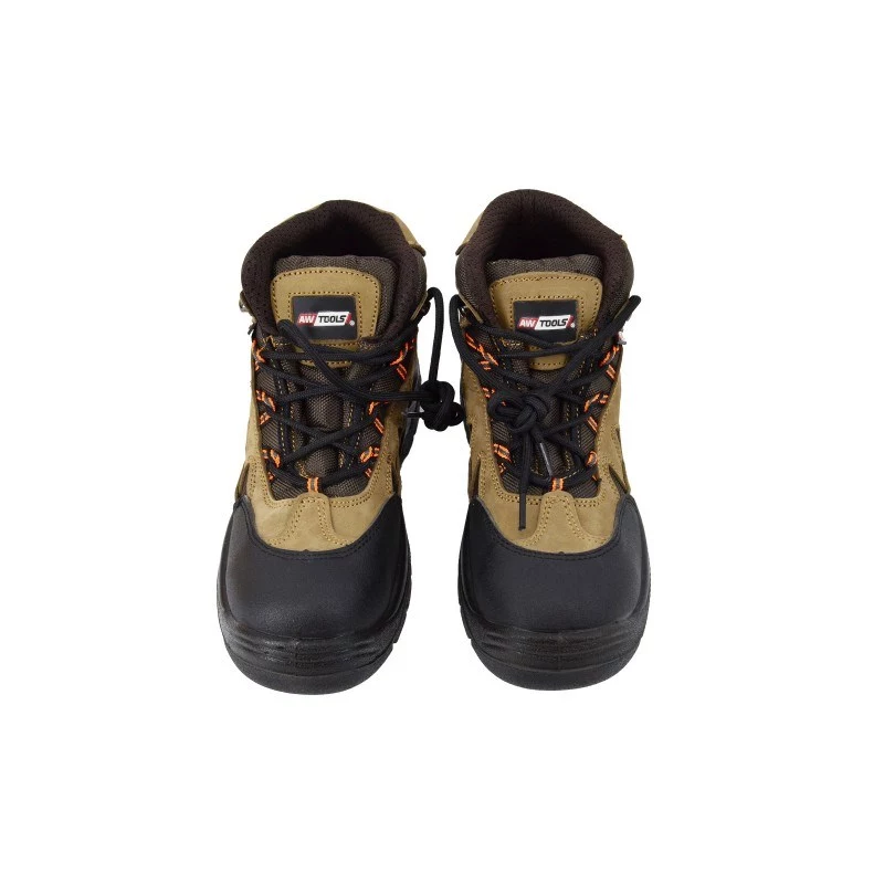 AWTOOLS Merano S3 Hochsicherheitsstiefel Größe 47 Schwarz mit Stahlkappe und durchtrittsicherer Zwischensohle