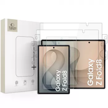 TECH-PROTECT Easy Set Fit+ 4-in-1-Schutzset für Samsung Galaxy Z Fold 8 – Transparent (Folie & Glas)