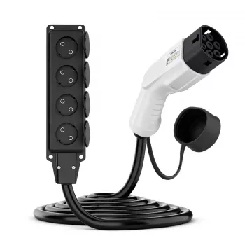 AKYGA AK-SC-E27 V2L-Adapter Typ 2 auf 4x Schuko 16A 3m