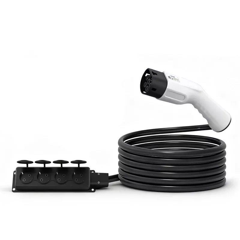 AKYGA AK-SC-E27 V2L-Adapter Typ 2 auf 4x Schuko 16A 3m