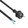Akyga AK-OT-04S Gummi-Netzkabel H05RR-F 3 x 1,5 mm², CEE-7/7-Stecker auf offenes Ende, 5 m, schwarz