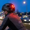 Vayox Kask Active Mattschwarzer Fahrradhelm mit LED M