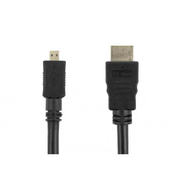 Accura HDMI-zu-Micro-HDMI-Kabel 1,8m 4K High-Speed mit Ethernet Schwarz