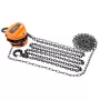 NEO TOOLS Kettenzug 2 t, 3 m manueller Handkettenzug mit Doppelsperrklinkenbremse, G80 Lastkette, geschmiedete Drehhaken