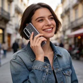 Tech-Protect FlexAir Hülle für Samsung Galaxy A57 5G - Transparent Glitter