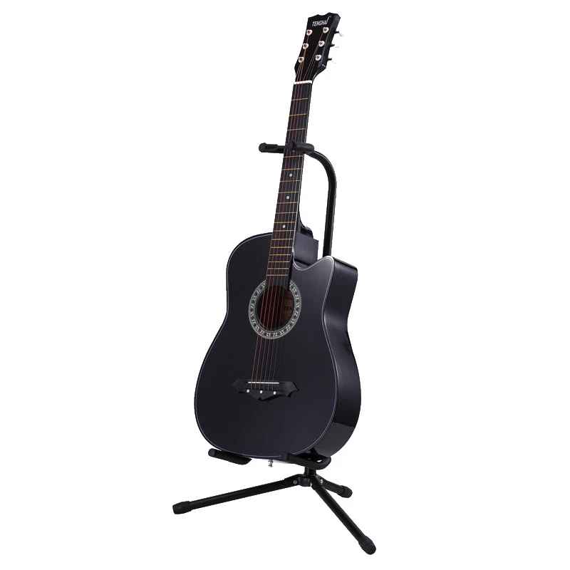 MOZOS GSONE Gitarrenständer A-Rahmen Universal faltbar mit Schutzpolsterung Schwarz