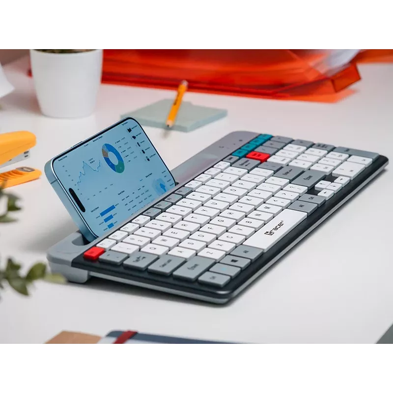 TRACER SHARP Funk-Tastatur, 2,4 GHz, Vollformat, QWERTY, Schwarz