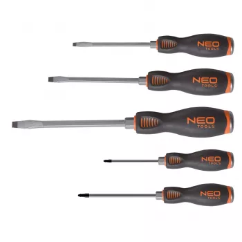 NEO TOOLS Schlag-Schraubendreher, S2, Satz mit 5