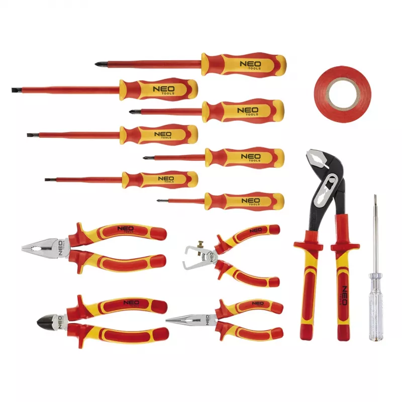 NEO TOOLS Zangen- und Schraubendreher-Set 1000V, 13 Stk.