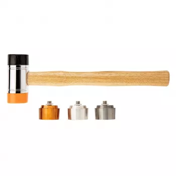 NEO TOOLS Soft-Face Hammer mit austauschbaren Einsätzen 660 g, 45 mm, Fiberglasstiel