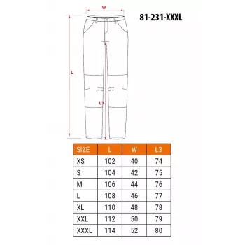 NEO Tools 81-231-XXXL Schutzhose Grau/Schwarz