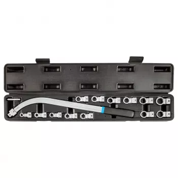 NEO TOOLS 14-teiliger Spannrollen-Abzieherschlüsselsatz mit auswechselbaren Spitzen