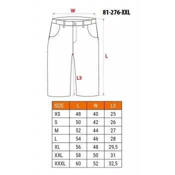 NEO TOOLS PREMIUM Herren-Shorts XXL – Baumwollmischung mit Stretch, Schwarz