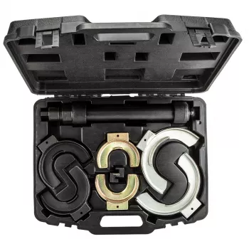 NEO TOOLS Federspanner-Set mit austauschbaren Backen | 3 Paare (65-212 mm) | 1500 kg pro Paar | CrV-Stahl | Kunststoffkoffer | TOP-11-797