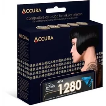 Accura Kompatible Cyan Tintenpatrone für Brother LC1280XLC/LC1240XLC/LC1220XLC (Hohe Ergiebigkeit, 1200 Seiten)