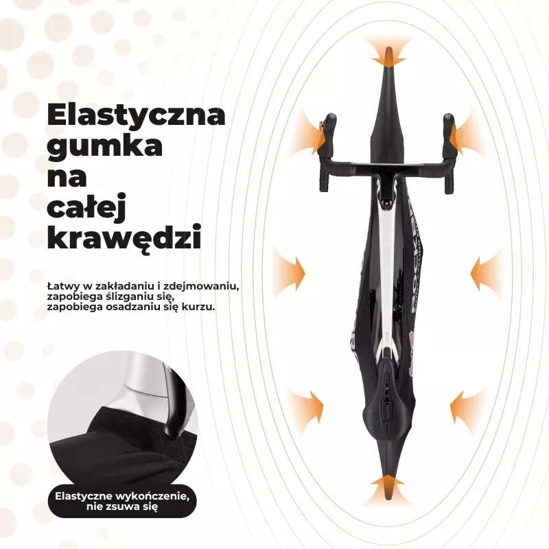 Rockbros D95 elastische Fahrradabdeckung für 26-29 Zoll Fahrräder, 700C, Schwarz