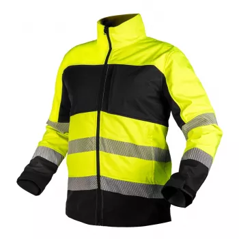 NEO TOOLS Softshell-Warnschutz-Arbeitsjacke Gelb-Schwarz XXL