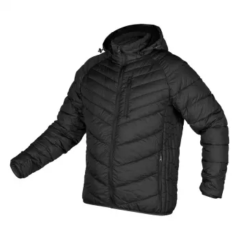 NEO TOOLS Mix&Match gesteppte Daunenjacke, leicht, schwarz, Größe XL