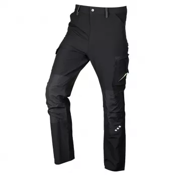 NEO TOOLS Mix&Match 4-Wege-Stretch-Arbeitshose, Schwarz-Grün, Größe XXXL