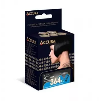 Accura Kompatible Tintenpatrone für HP Nr. 364XL (CB322EE) Fototinte Schwarz Hohe Ergiebigkeit