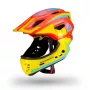 ROBOROCK Rockbros TT-32SOYB-M Kinder-Fahrradhelm mit abnehmbarem Kinnschutz, Größe M, Gelb-Orange