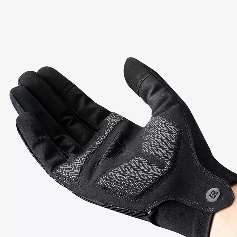 ROCKBROS Full-Finger Fahrradhandschuhe für Frühling/Sommer/Herbst, Größe L - Schwarz