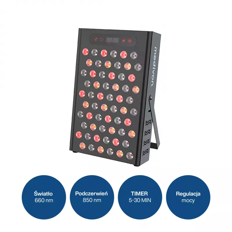 MEDIVON Lumera LED-Lichttherapie-Panel, Rot- und Infrarotlicht, 120 LEDs, 630–1060 nm