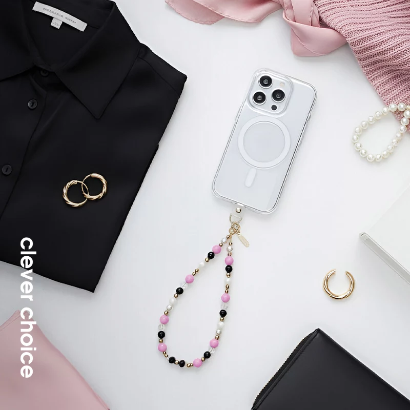 Crong Phone Charm - Handyband mit schicken Perlen (Universelles Lanyard)