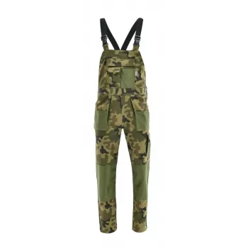 Snickers Workwear 3212 Latzhose King Camo / Schwarz XXL
