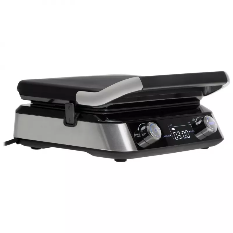 Adler AD 3084 Waffeleisen, 2400 W, Schwarz/Silber