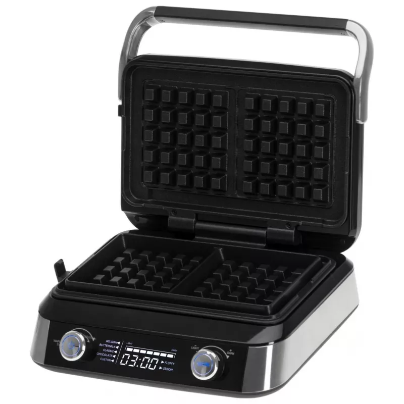 Adler AD 3084 Waffeleisen, 2400 W, Schwarz/Silber