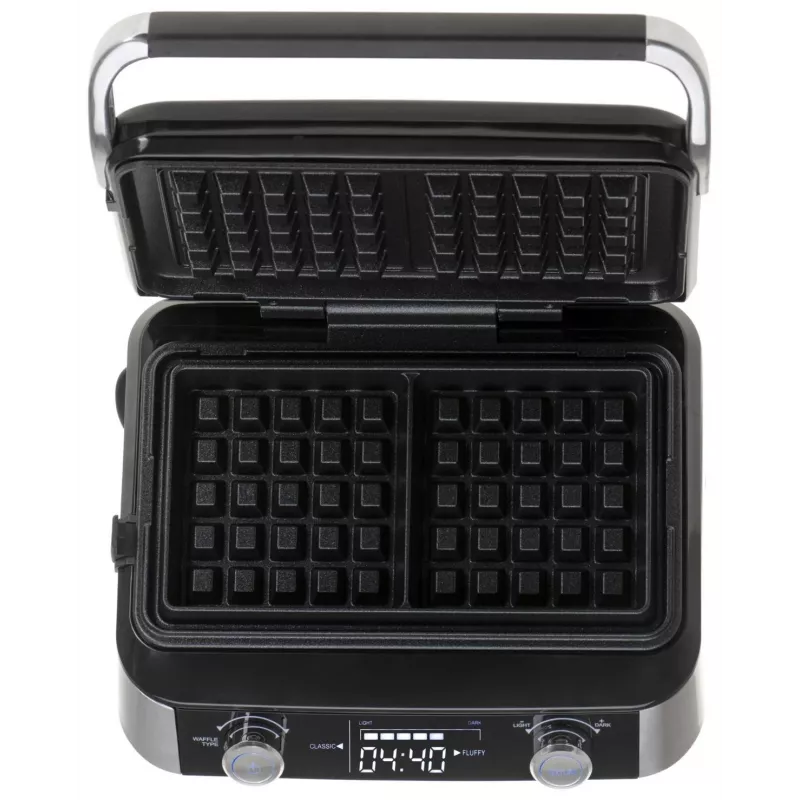 Adler AD 3084 Waffeleisen, 2400 W, Schwarz/Silber