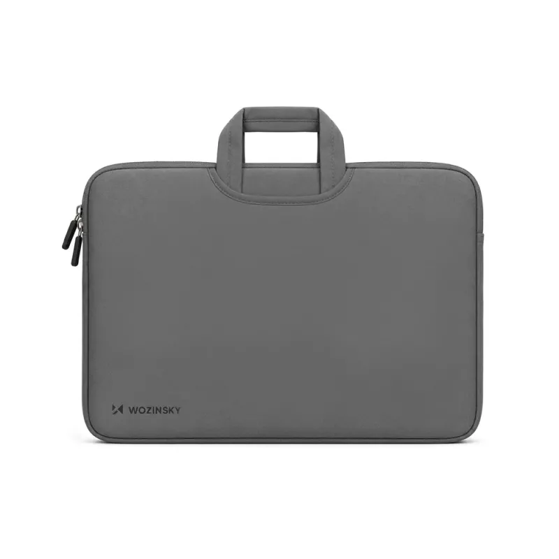 Wozinsky WNT-17G 17,3 Zoll Neopren-Laptophülle mit versenkbarem Griff - Grau