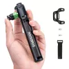 ROCKBROS HQ-75D-CO2 2-in-1 Mini-Fahrradpumpe & CO2-Inflator - Schwarz