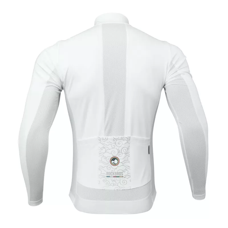 ROCKBROS TLWT001 ROAD TO SKY Winddichte Thermische Fahrradjacke M - Weiß