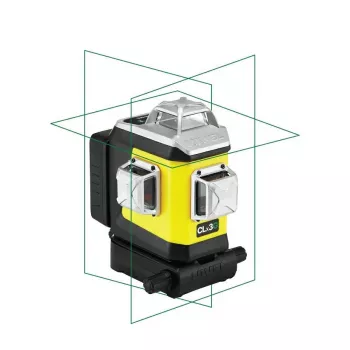 NIVEL SYSTEM CLx3G 3x360° Green-Linien-Lasernivellierer mit Li-Ionen-Akku
