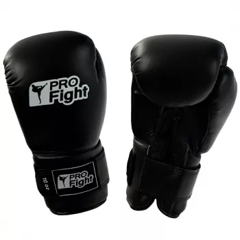 Profight Leder-Dragon-Boxhandschuhe, Schwarz