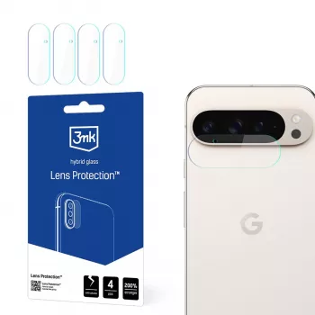 3mk Objektivschutz für Google Pixel 9 Pro XL - Kameraschutz aus gehärtetem Glas, 9H-Härte, oleophobe Beschichtung, blasenfreie Montage