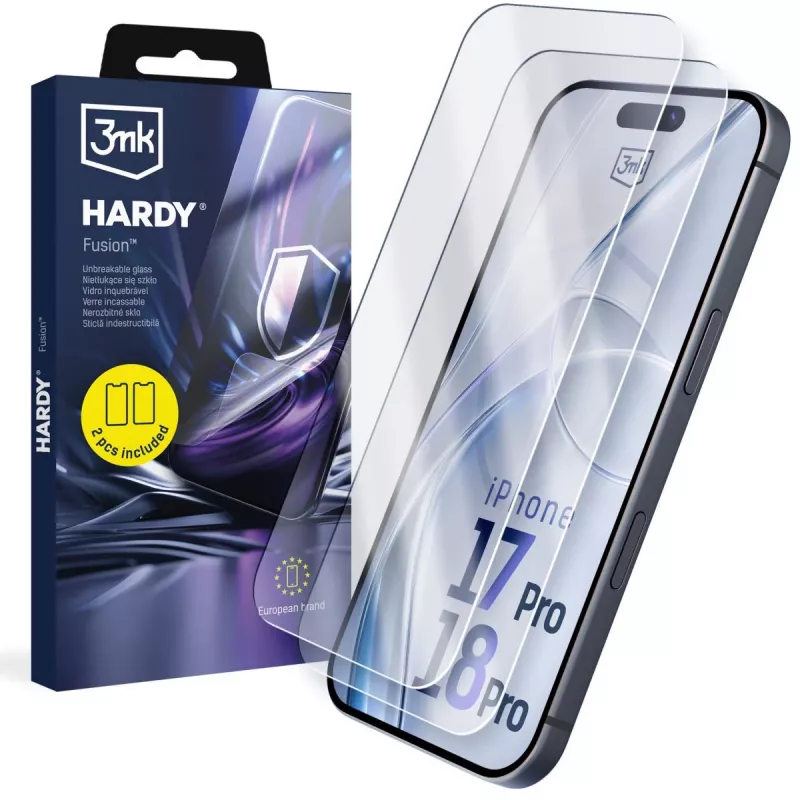 3mk Hardy Fusion Hülle für Apple iPhone 17 Pro / 18 Pro - Transparent Schwarz