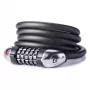 ROCKBROS RKS531 5-stelliges Zahlenschloss Fahrradschloss mit LED-Licht, 120 cm geflochtenes Stahlkabel, Schwarz