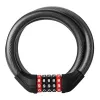 ROCKBROS RKS531 5-stelliges Zahlenschloss Fahrradschloss mit LED-Licht, 120 cm geflochtenes Stahlkabel, Schwarz