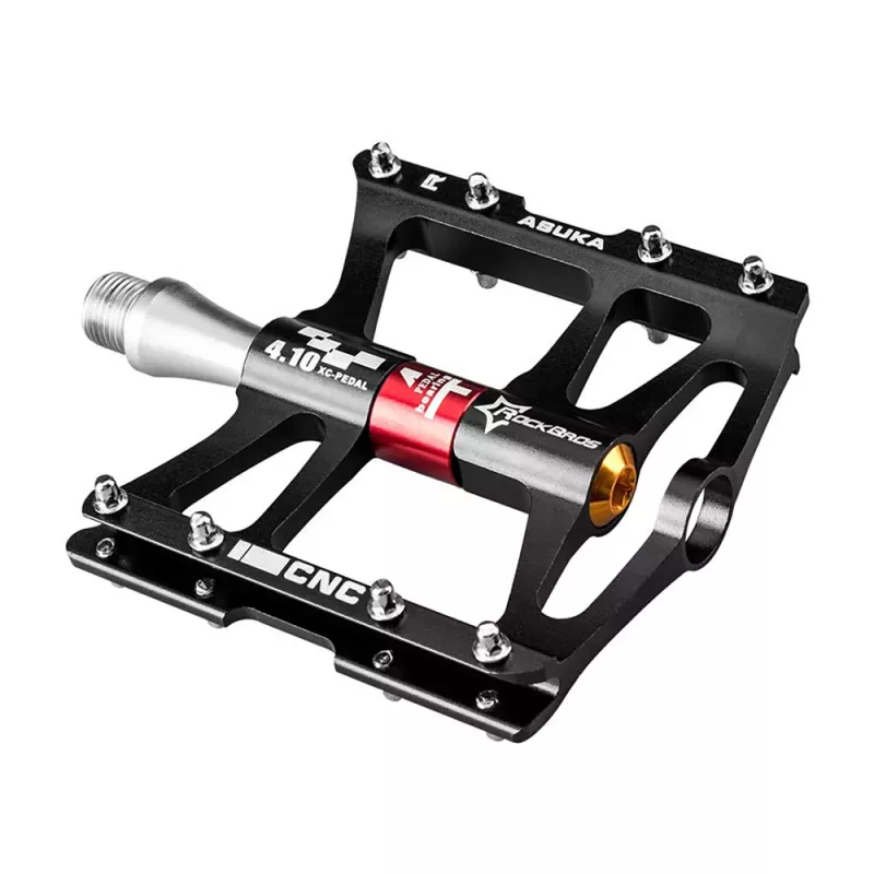 ROCKBROS JT410 Fahrradpedale, 4 Kugellager, Schwarz