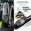 ROCKBROS RD9 Carbonfaser- und Titanlegierungs-SPD-SL-Rennpedale - Schwarz