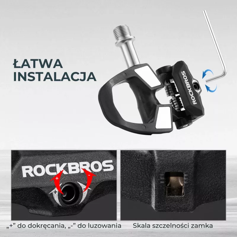 ROCKBROS RD9 Carbonfaser- und Titanlegierungs-SPD-SL-Rennpedale - Schwarz