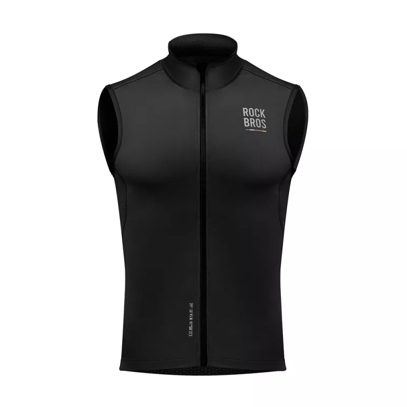 ROCKBROS ROAD TO SKY Winddichte Thermoweste für Radsport TLMJ002 - Schwarz - Größe S