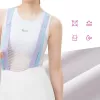 ROCKBROS Damen-Radtrikot-Trägerhose YDDK017-1 mit 3D-Chamois-Polster, Weiß, Größe M