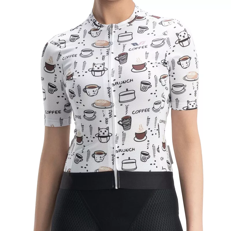 ROCKBROS Damen Kurzarm-Radtrikot L - Weiß