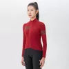 ROCKBROS YPW065 TVI Damen Langarm Thermo-Radtrikot Herbst/Winter Rot Größe S