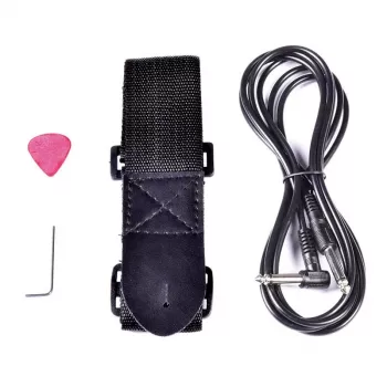 NN EG SET RED E-Gitarren-Set mit 10W Verstärker, HSS-Tonabnehmern, Gigbag, Stimmgerät, Gurt, Kabel, Plektren – Rot