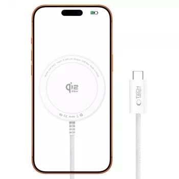 TECH-PROTECT A54 Magnetisches MagSafe kabelloses Ladegerät 25W Qi2.2 Weiß